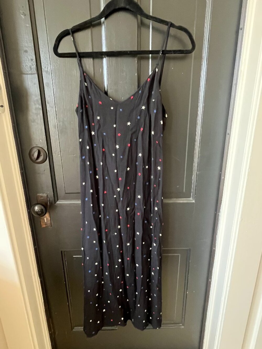 Reformation Jaxon lace-back slip dress